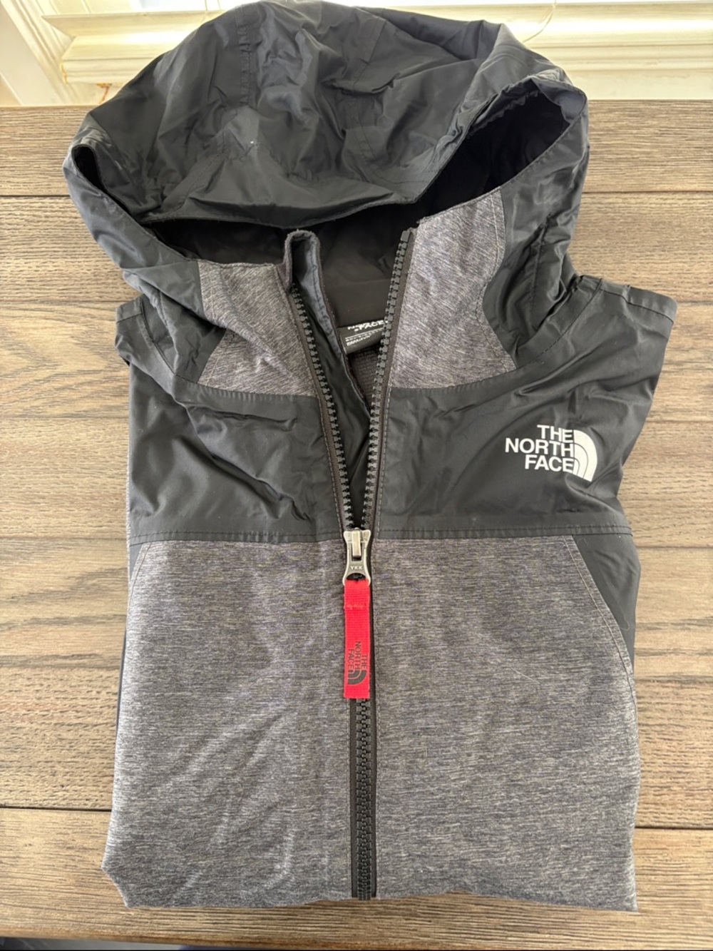 The North Face Two-Tone Hooded Jacket - Black & Heather Gray